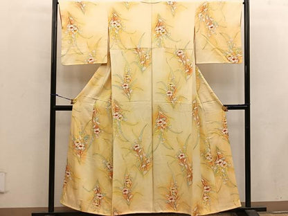 平和屋着物■上質な小紋 草花文 暈し染め 正絹 逸品 BAAX4466mz