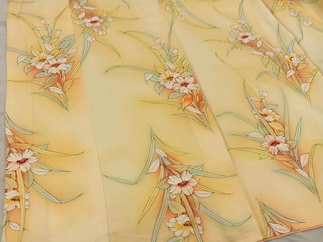平和屋着物■上質な小紋 草花文 暈し染め 正絹 逸品 BAAX4466mz