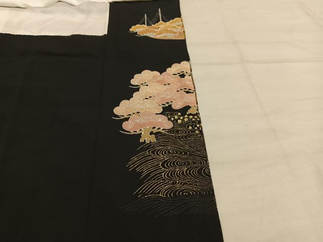 平和屋着物■豪華黒留袖 作家物 花鳥文 暈し染め 金彩 正絹 逸品 BAAX4472mz