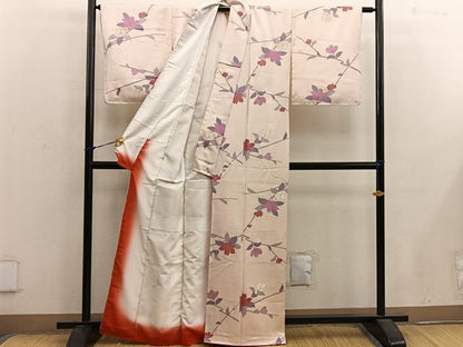 平和屋着物■上質な小紋 枝花文 金銀彩 正絹 逸品 BAAX4476mz