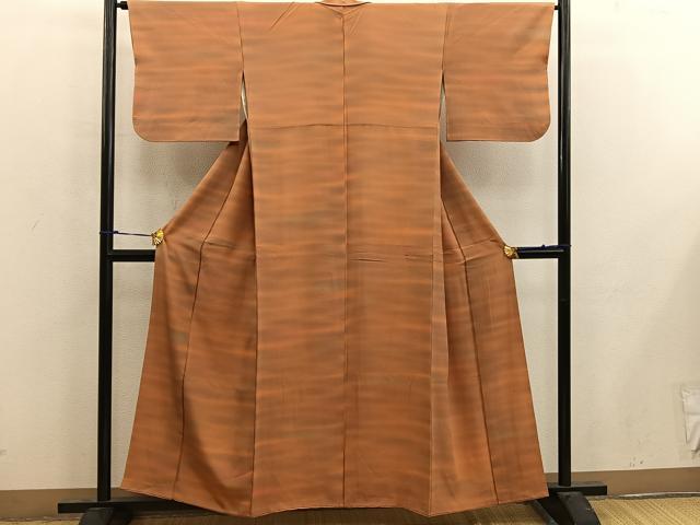 平和屋着物□上質な小紋 横段文 正絹 逸品 BAAX4481mz