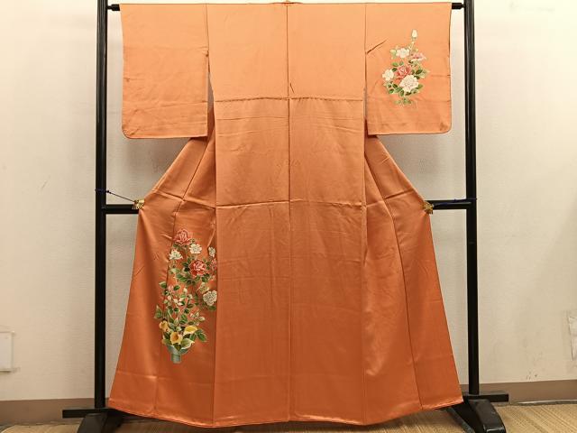 平和屋着物■訪問着 薔薇 金彩 正絹 逸品 BAAX4486mz