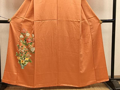 平和屋着物■訪問着 薔薇 金彩 正絹 逸品 BAAX4486mz