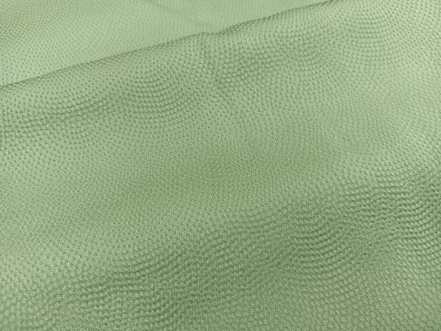 平和屋着物■上質な色無地 鮫小紋地紋 黄海松茶色 正絹 逸品 BAAX4487mz