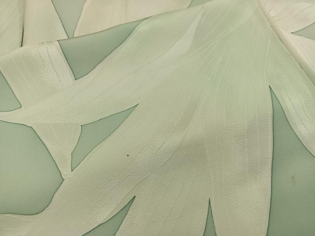 平和屋着物■上質な小紋 草葉文 地紋起こし 正絹 逸品 BAAX4489mz