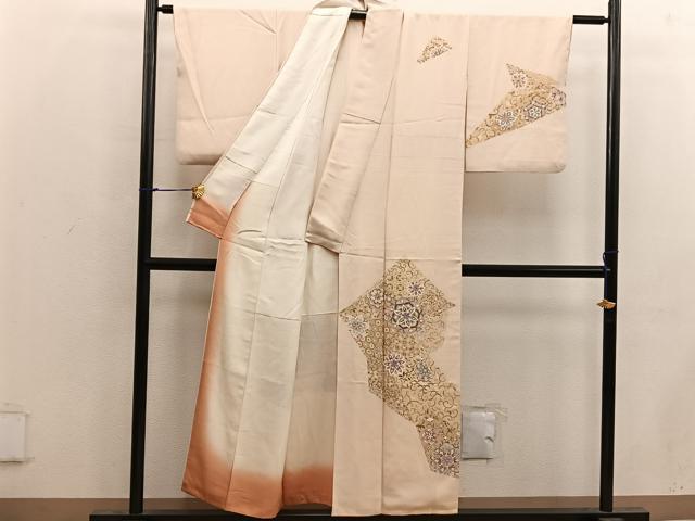 平和屋着物■訪問着 刺繍 七宝花文 正絹 逸品 BAAX4490mz