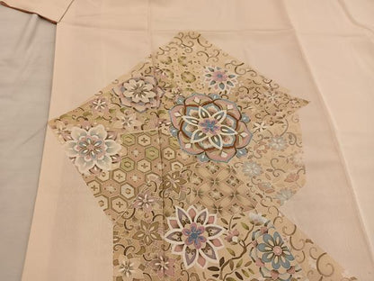 平和屋着物■訪問着 刺繍 七宝花文 正絹 逸品 BAAX4490mz