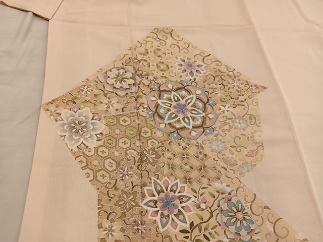 平和屋着物■訪問着 刺繍 七宝花文 正絹 逸品 BAAX4490mz