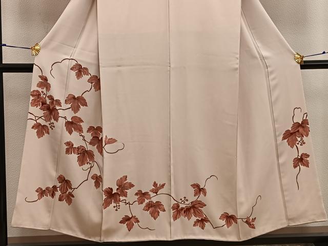 平和屋着物■訪問着 草葉文 ろうけつ染め 正絹 逸品 BAAX4494mz