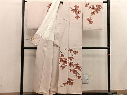 平和屋着物■訪問着 草葉文 ろうけつ染め 正絹 逸品 BAAX4494mz