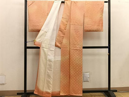 平和屋着物■上質な小紋 青海波花文 暈し染め 正絹 逸品 BAAX4497mz