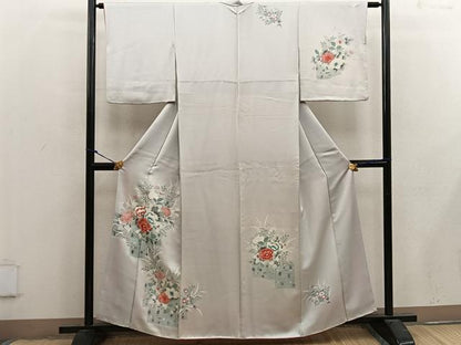 平和屋着物■訪問着 牡丹花文 正絹 逸品 BAAX4501mz