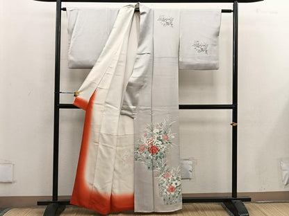 平和屋着物■訪問着 牡丹花文 正絹 逸品 BAAX4501mz
