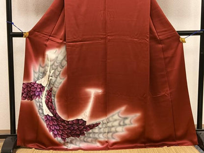 平和屋着物■訪問着 孔雀 暈し染め 正絹 逸品 BAAX4502mz