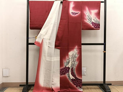 平和屋着物■訪問着 孔雀 暈し染め 正絹 逸品 BAAX4502mz
