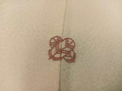 平和屋着物■訪問着 駒刺繍 片輪車菊花文 暈し染め 金糸 正絹 逸品 BAAX4505mz