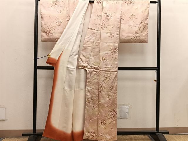 上質な小紋　草花文　暈し染め　逸品　着物 平和屋着物□上質な小紋 草花文 暈し染め 正絹 逸品 BAAX4466mzの通販