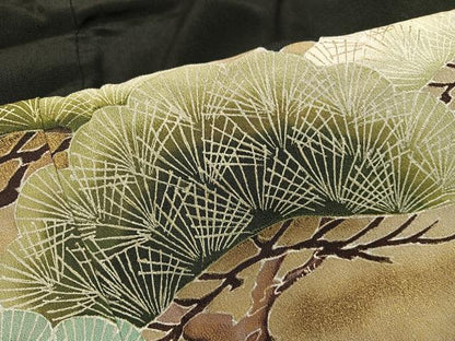 平和屋着物■豪華黒留袖 松 金彩 正絹 逸品 BAAX4510mz