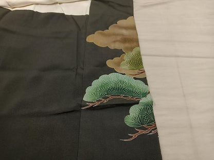 平和屋着物■豪華黒留袖 松 金彩 正絹 逸品 BAAX4510mz