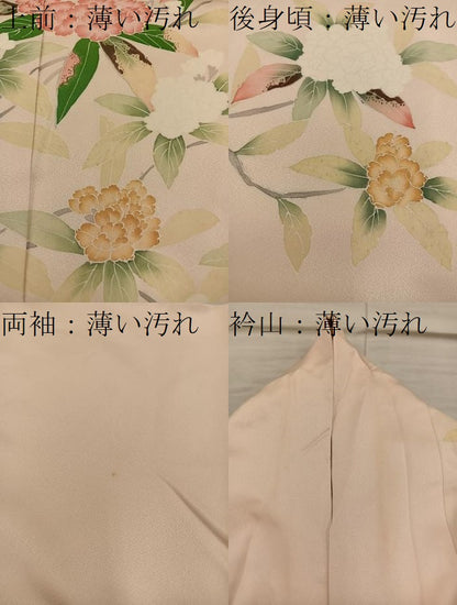 平和屋着物■訪問着 友禅 草花文 正絹 逸品 BAAX4516mz