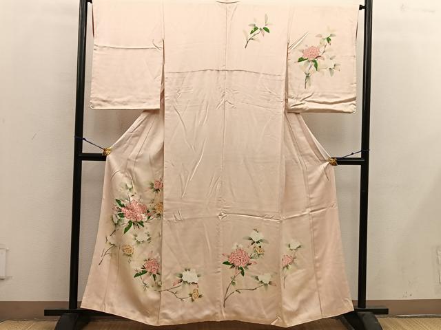 平和屋着物■訪問着 友禅 草花文 正絹 逸品 BAAX4516mz