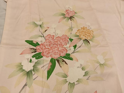 平和屋着物■訪問着 友禅 草花文 正絹 逸品 BAAX4516mz