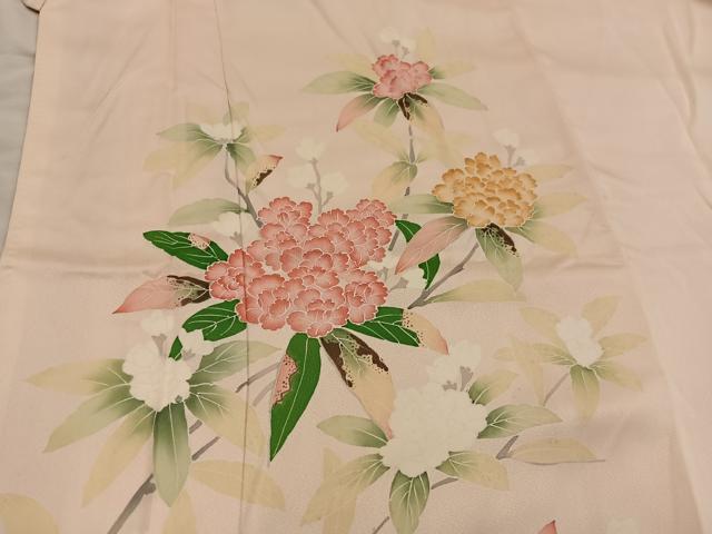 平和屋着物■訪問着 友禅 草花文 正絹 逸品 BAAX4516mz