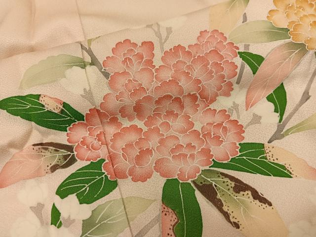 平和屋着物■訪問着 友禅 草花文 正絹 逸品 BAAX4516mz