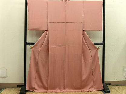 平和屋着物■上質な色無地 真朱色 正絹 逸品 BAAX4519mz