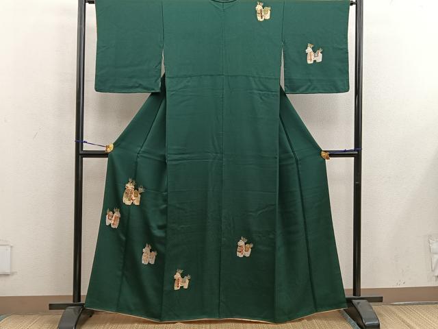 平和屋着物■訪問着 動物文 金彩 正絹 逸品 BAAX4525mz