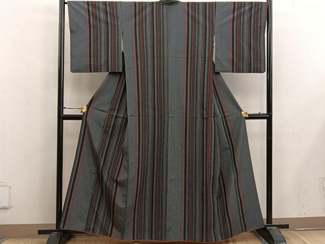 平和屋着物▽上質な紬　単衣　間道　正絹　逸品　DAAV5839az 平和屋着物▽上質な紬 単衣 霞文 正絹 逸品 DAAT9852az 【公式通販】