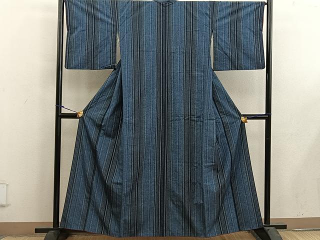 平和屋着物■上質な紬 縞 正絹 逸品 BAAX4532mz