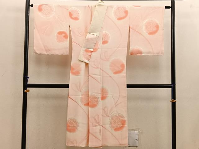 平和屋着物■長襦袢 無双仕立て 亀甲花文 暈し染め 正絹 逸品 BAAX4538mz