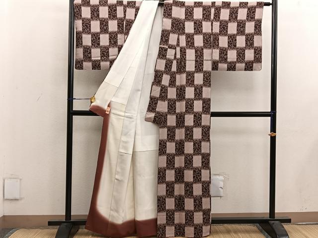 平和屋着物●上質な小紋　市松文　正絹　逸品　AABF0906ck 2026年最新】Yahoo!オークション -平和屋 小紋の中古品・新品・未使用