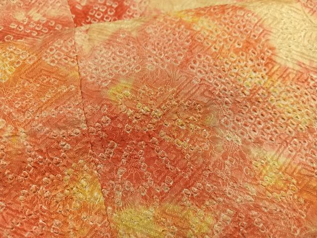 平和屋着物■訪問着 絞り 草花文 正絹 逸品 BAAX4542mz