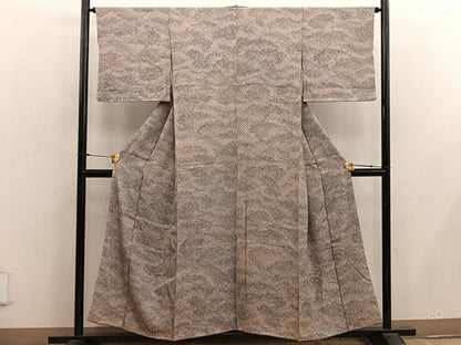 平和屋着物■上質な小紋 菊花文 正絹 逸品 BAAX4546mz