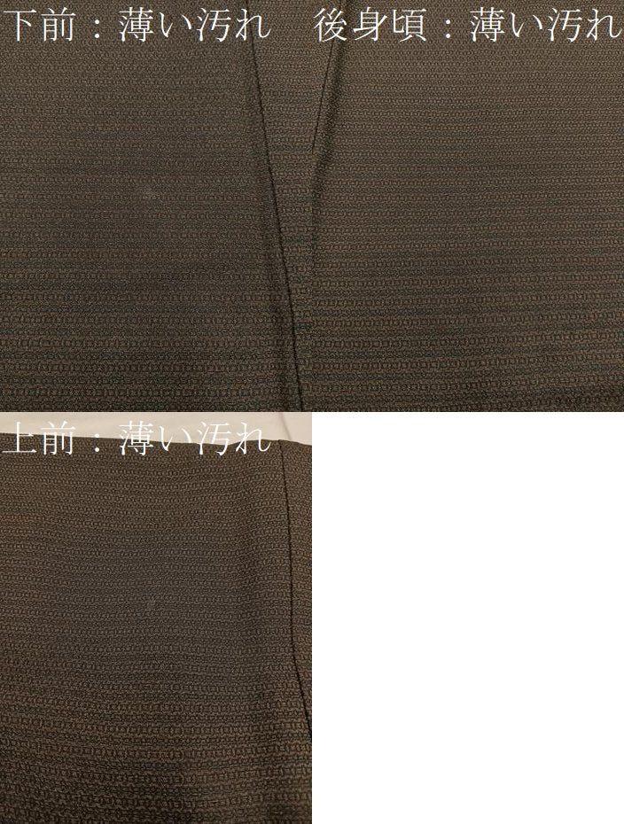 平和屋着物■男性　紬　幾何学文様　正絹　逸品　BAAX4555mz