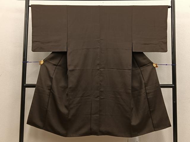 平和屋着物■男性　紬　幾何学文様　正絹　逸品　BAAX4555mz