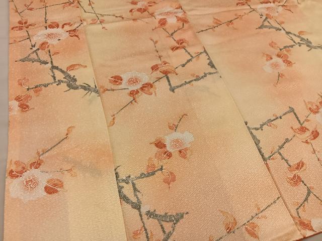 平和屋着物■上質な小紋　枝花文　暈し染め　正絹　逸品　BAAX4557mz