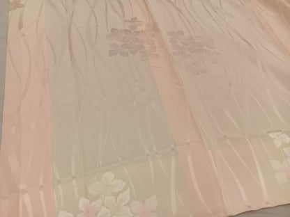 平和屋着物■長襦袢　袷　草花文　暈し染め　正絹　逸品　BAAX4560mz