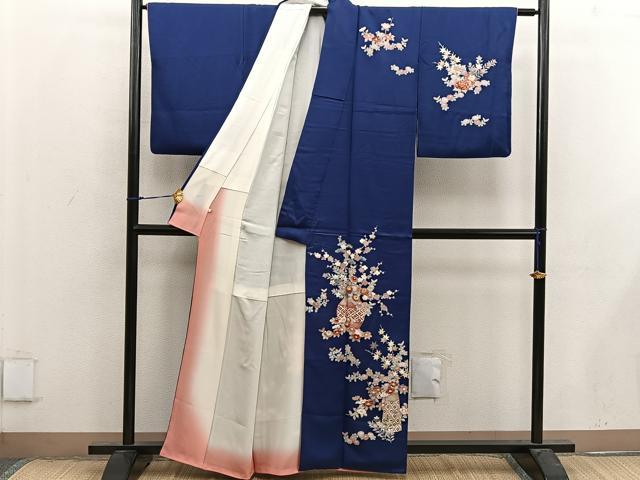 平和屋着物■訪問着　陶器花文　金彩　近鉄扱い　正絹　逸品　BAAX4561mz