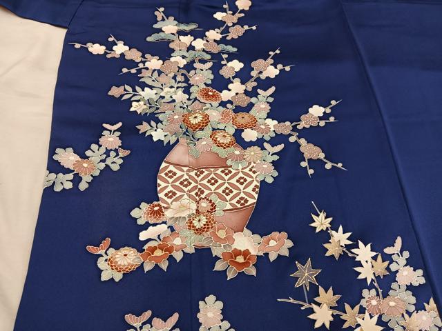 平和屋着物■訪問着　陶器花文　金彩　近鉄扱い　正絹　逸品　BAAX4561mz