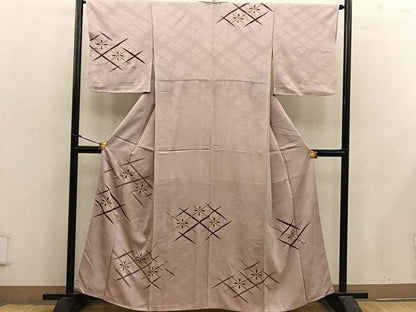 平和屋着物■訪問着　幾何学文様　金彩　正絹　逸品　BAAX4564mz