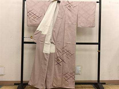 平和屋着物■訪問着　幾何学文様　金彩　正絹　逸品　BAAX4564mz