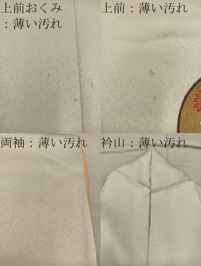 平和屋着物■訪問着　刺繍　牡丹花文　金彩　正絹　逸品　BAAX4566mz