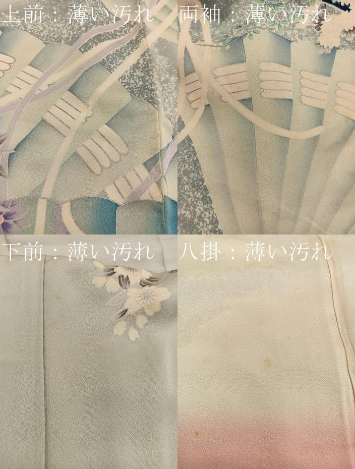 平和屋着物■豪華振袖 駒刺繍 牡丹花文 銀彩 正絹 逸品 BAAX4586mz