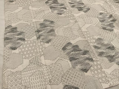 平和屋着物■上質な紬　亀甲花文　正絹　逸品　BAAX4594mz