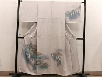 平和屋着物■訪問着 風景文 暈し染め 金彩 まるやま扱い 正絹 逸品 BAAX4598mz