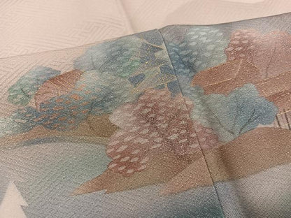 平和屋着物■訪問着 風景文 暈し染め 金彩 まるやま扱い 正絹 逸品 BAAX4598mz
