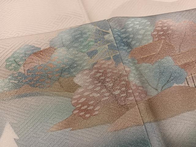 平和屋着物■訪問着 風景文 暈し染め 金彩 まるやま扱い 正絹 逸品 BAAX4598mz